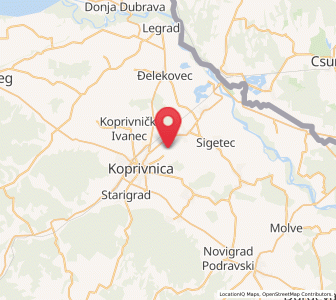 Map of Herešin, County of Koprivnica-Križevci