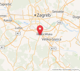 Map of Hrašće Turopoljsko, City of Zagreb