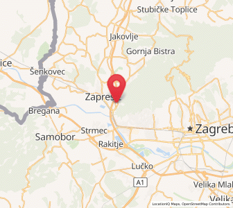 Map of Ivanec Bistranski, County of Zagreb