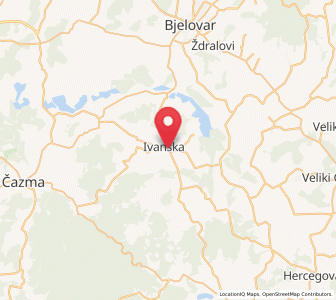 Map of Ivanska, Bjelovar-Bilogora
