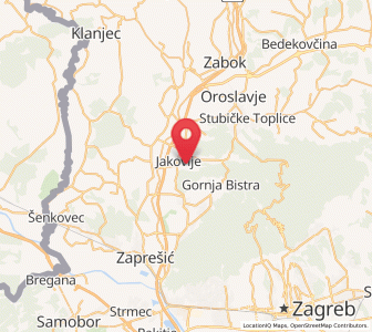 Map of Jakovlje, County of Zagreb