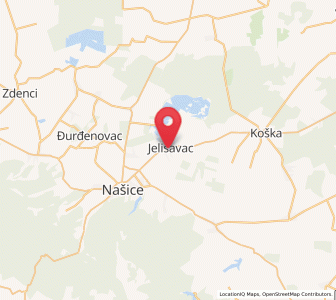Map of Jelisavac, County of Osijek-Baranja