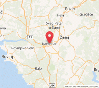 Map of Kanfanar, Istria