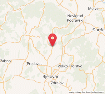 Map of Kapela, Bjelovar-Bilogora