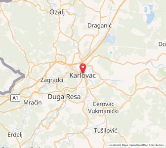 Map of Karlovac, Karlovac