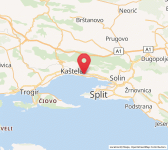 Map of Kaštel Gomilica, Split-Dalmatia