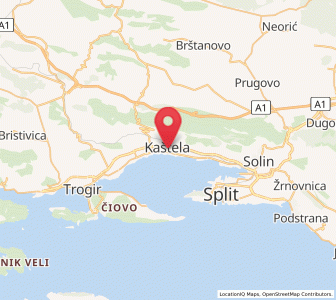 Map of Kastel Luksic, Split-Dalmatia