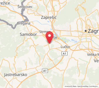 Map of Kerestinec, County of Zagreb