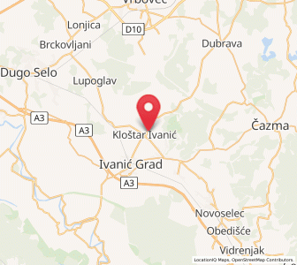 Map of Kloštar Ivanić, County of Zagreb