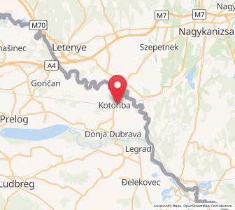 Map of Kotoriba, County of Međimurje