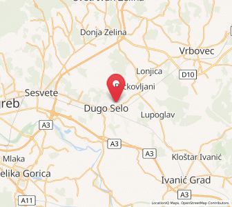 Map of Kozinščak, County of Zagreb
