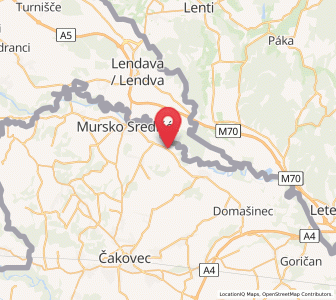Map of Križovec, County of Međimurje