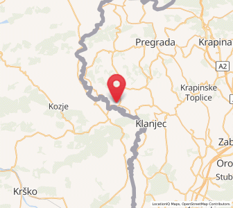 Map of Kumrovec, County of Krapina-Zagorje