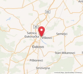 Map of Kuševac, County of Osijek-Baranja