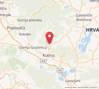 Map of Kutinska Slatina, County of Sisak-Moslavina