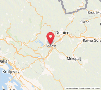 Map of Lokve, County of Primorje-Gorski Kotar