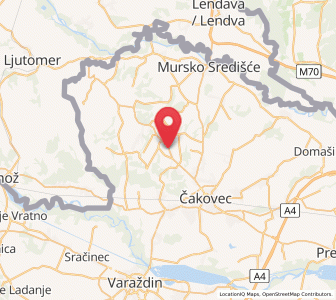 Map of Lopatinec, County of Međimurje