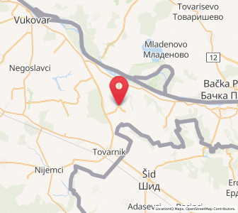 Map of Lovas, Vukovar-Sirmium