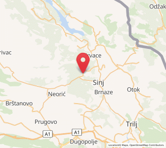 Map of Lučane, Split-Dalmatia