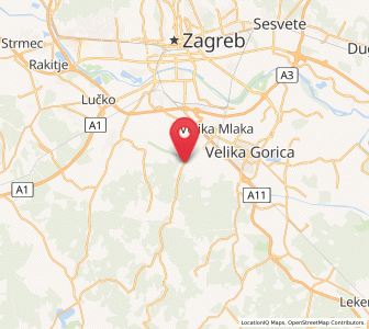 Map of Lukavec, County of Zagreb
