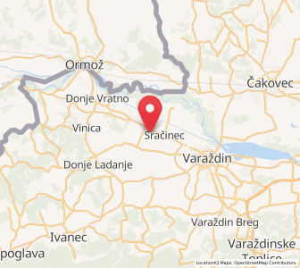 Map of Majerje, County of Varaždin