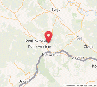 Map of Majur, County of Sisak-Moslavina