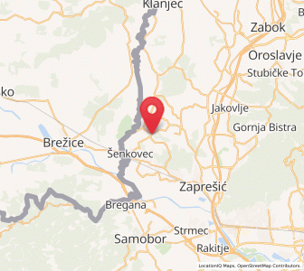 Map of Marija Gorica, County of Zagreb