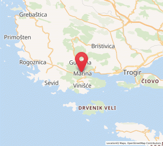 Map of Marina, Split-Dalmatia