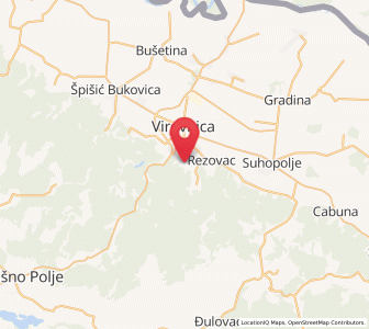 Map of Milanovac, County of Virovitica-Podravina