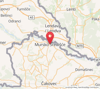 Map of Mursko Središće, County of Međimurje