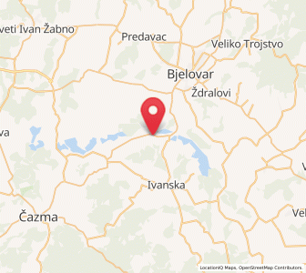 Map of Narta, Bjelovar-Bilogora