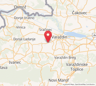 Map of Nedeljanec, County of Varaždin