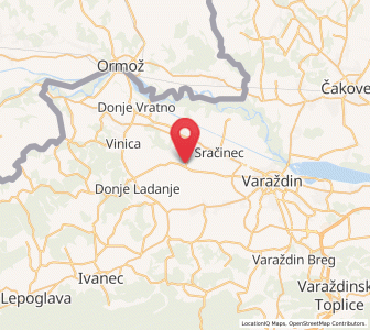 Map of Nova Ves, County of Varaždin