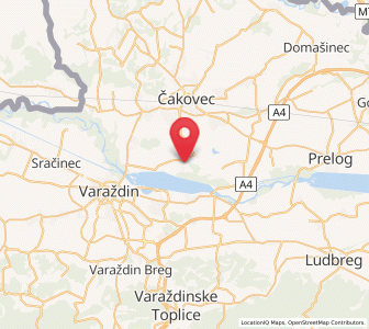 Map of Novo Selo na Dravi, County of Međimurje