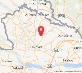 Map of Novo Selo Rok, County of Međimurje