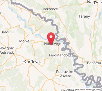 Map of Novo Virje, County of Koprivnica-Križevci