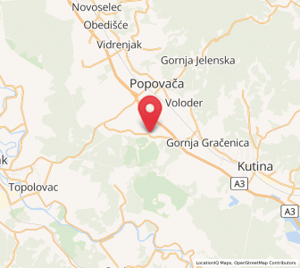 Map of Osekovo, County of Sisak-Moslavina
