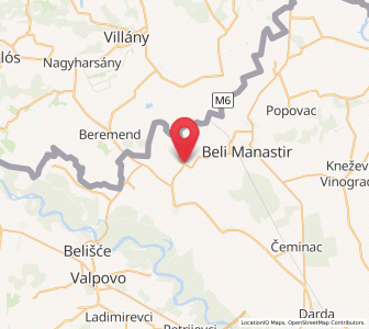 Map of Petlovac, County of Osijek-Baranja