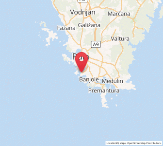 Map of Pjescana uvala, Istria
