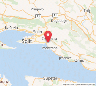Map of Podstrana - Strožanac Gornji, Split-Dalmatia