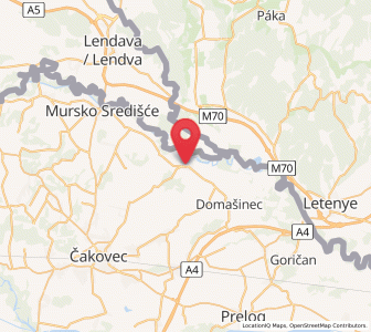 Map of Podturen, County of Međimurje