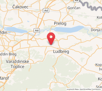 Map of Poljanec, County of Varaždin