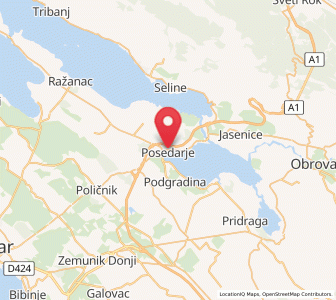 Map of Posedarje, County of Zadar