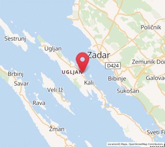 Map of Preko, County of Zadar