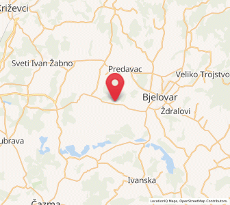 Map of Prgomelje, Bjelovar-Bilogora