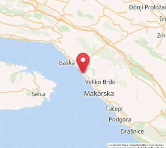 Map of Promajna, Split-Dalmatia