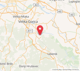 Map of Rakitovec, County of Zagreb