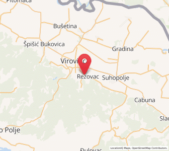 Map of Rezovac, County of Virovitica-Podravina