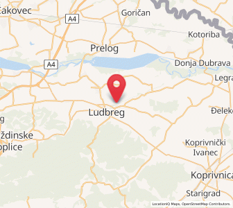 Map of Sigetec Ludbreški, County of Varaždin