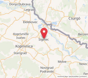 Map of Sigetec, County of Koprivnica-Križevci